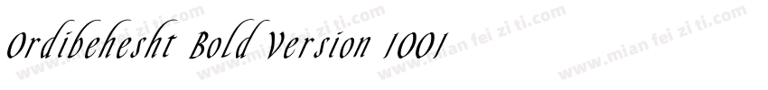 Ordibehesht Bold Version 1001 Apr字体转换